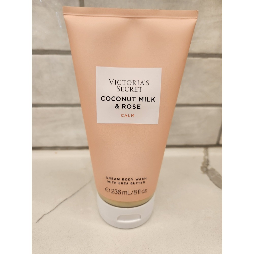 COCONUT MILK & ROSE Victoria's Secret 8 Oz 236 ml Cream Body Wash + Shea Butter